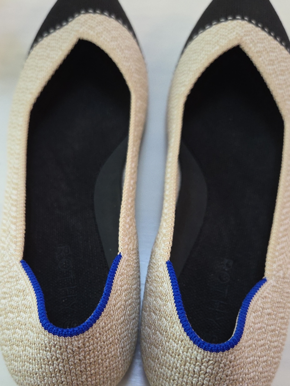 Rothy's The Point Cream Herringbone Pointed Flats - Picture 4 of 11